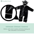 thumbnail image 3 of Cuddle Club One Piece Romper Hooded Fleece Onesie Jumper for Baby, Black Bear 4T, 3 of 6