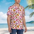 thumbnail image 3 of Susaid Squirrel In The Forest Print Short Sleeve Shirts Button Down Casual Shirts Summer Beach Aloha Button Down Short Sleeve for Men ,XX-Large, 3 of 7