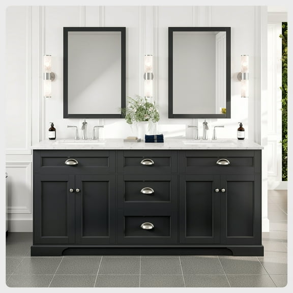 Eviva Epic Transitional Charcoal Grey Bathroom Vanity