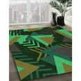 thumbnail image 2 of Ahgly Company Indoor Rectangle Patterned Dark Forest Green Area Rugs, 5' x 7', 2 of 6