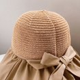 thumbnail image 7 of Skymirror Sun Hat Large Brim Foldable Hollow Breathable Floppy UV Protection Bow Tie Decor Women Sunscreen Summer Hat Beach Cap for Outdoor, 7 of 7