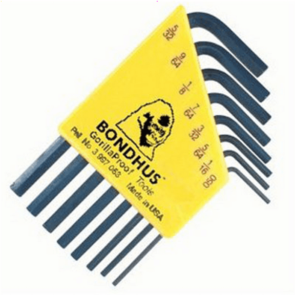 Bondhus Corp. 8pc Set L-Wr .050-5/32-Short