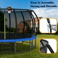 thumbnail image 5 of Leumius Trampolining Outdoor Trampoline, 16 ft Round Frame, 12 Curved Poles, Ladder & Basketball Hoop, 1323 lb Total Capacity, 330 lb Single User, 5 of 8