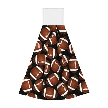 

Bixox Brown Football On Black Print Hand Towels for Bathroom Kitchen Fingertip Towel Fast Drying Washcloth for Bathroom Kitchen Home Decor