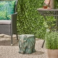thumbnail image 5 of GDF Studio Irma Outdoor 11.25 inches Lightweight Concrete Garden Stool, Copper Patina Elephant, 5 of 5