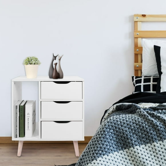 Night StandFree Standing Bedroom Bedside Night Table Drawer Bedside Table Best in its Class