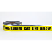 Polyethylene Underground Gas Line Detectable Marking Tape 1000' Length x 3 Width, Yellow