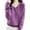 Purple, variant on Women's Thermal Long Sleeve Shirts Fashion Women's Casual Semi High Neck Solid Color Loose Base Knitted Sweater,Green,L