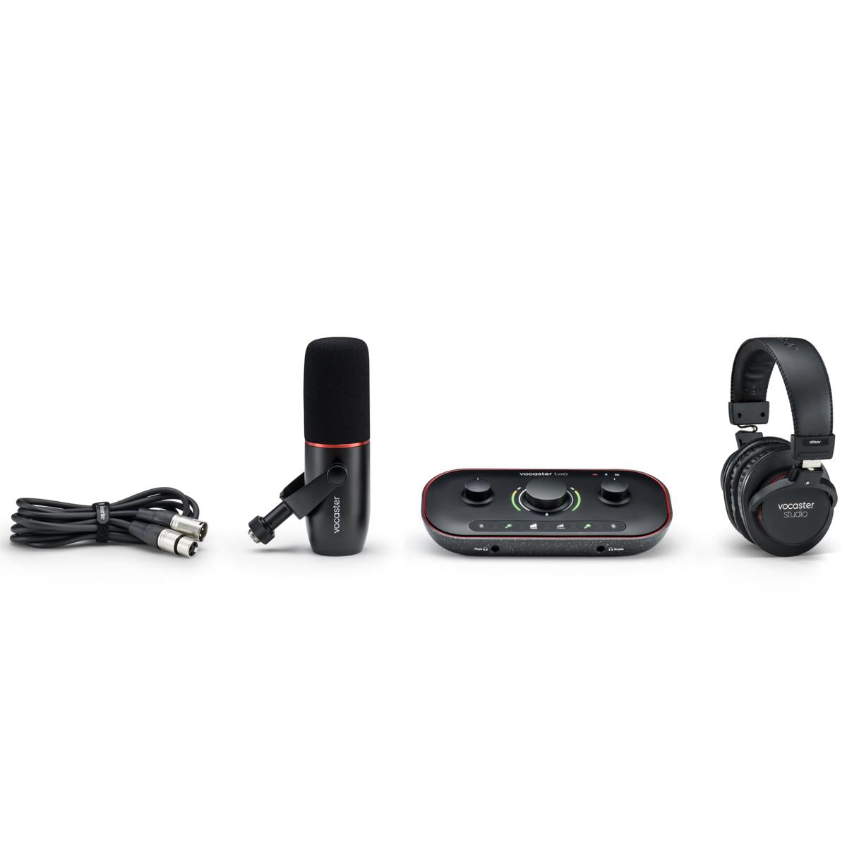 Focusrite Vocaster Two Studio Ultimate Podcasting Kit with Vocaster DM14v Microphone and HP60v Headphones