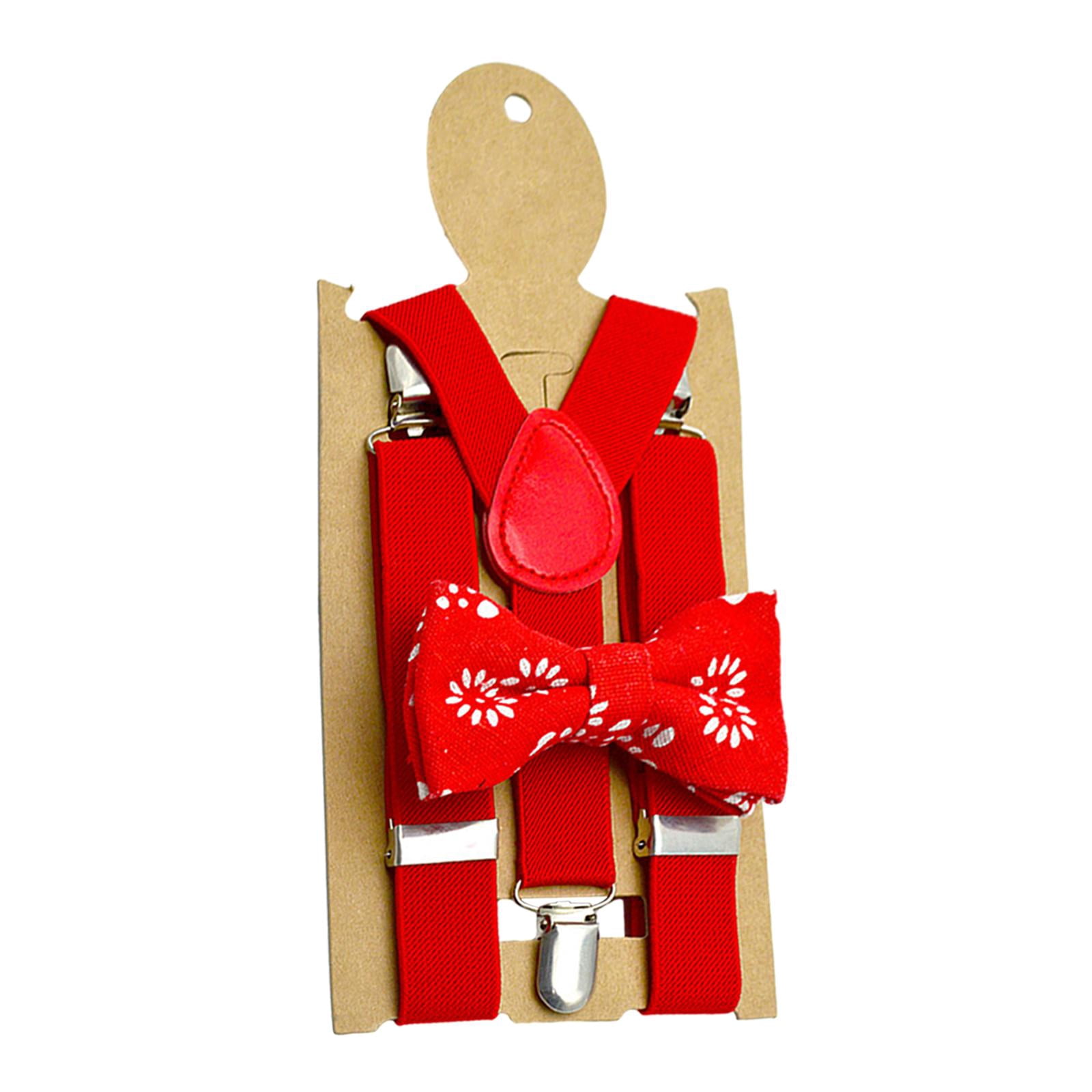 Ensemble Bretelles Et Nœud Papillon Enfant – Bretelles Y élastiques Réglables, Clips, Marron Foncé – Élégant Pour Mariage, Fêtes - 8