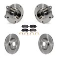 thumbnail image 1 of Transit Auto Front Hub Bearing Assembly Disc Brake Rotors and Semi-Metallic Pads Kit for Car 2015-2017 Chrysler 200 with 330mm Diameter Rotor KBB-105247, 1 of 11