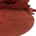 thumbnail image 5 of JWH 3D Handmade Small Round Soft Decorative Suede Flower Pillow Covers with Insert for Bedroom,Living Room and Hotel in Rust Red 14inch, 5 of 7