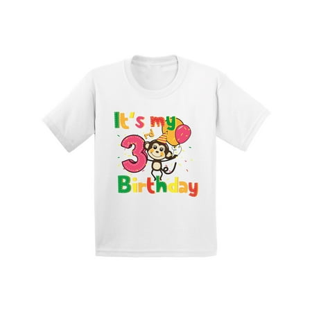 

Awkward Styles Monkey Birthday Toddler Shirt Monkey Birthday Party 3rd Birthday Party It s My 3rd Birthday Shirt I m Three Shirt Birthday Boy Tshirt Monkey Birthday Girl Shirt Gifts for 3 Year Old