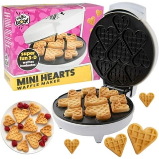 Christmas Holiday Waffle Maker W 6 Edible Food Markers- Make X-mas Breakfast Fun W Delicious Decorated Pancakes or Waffles- Electric Nonstick