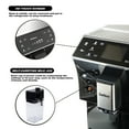 thumbnail image 5 of Automatic Coffee Machine, 8-in-1 Commercial Espresso Machine with Foaming Milk Frother Wand, 19 Bar Fast Heating Cappuccino Maker with 57.49 Oz Removable Water Reservoir for Kitchen Office, SS1072, 5 of 8