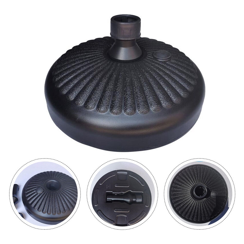 Masteelf Sturdy Plastic Umbrella Base for Holding Beach and Garden Umbrellas Black Color 14.5 Inches Diameter
