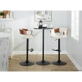 thumbnail image 3 of Elisa Adjustable Bar Stool, Chrome Bar Stools, Bar Chairs, Swivel Bar Stools, Bar Stools Set of 2, Black Bar Stools, Bar Stools for Kitchen Counter (Cream, Walnut Wood), 3 of 6