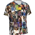 thumbnail image 2 of Shah Rukh Khan Collage Mens T Shirt Summer Round Neck Short Sleeve 3D Printing Tshirt, 2 of 7