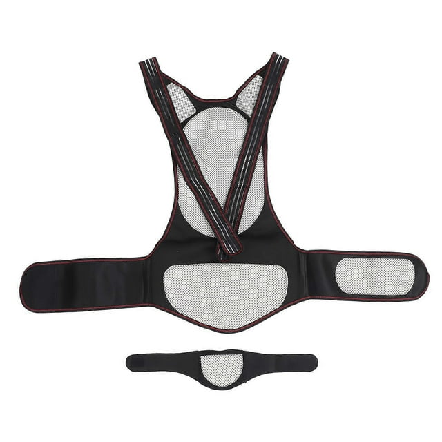 Magnet Warm Heated Vest with Neck Wrap 108pcs Magnets 5pcs Removable Bars Heating Vest for Shoulder Waist Abdomen XL
