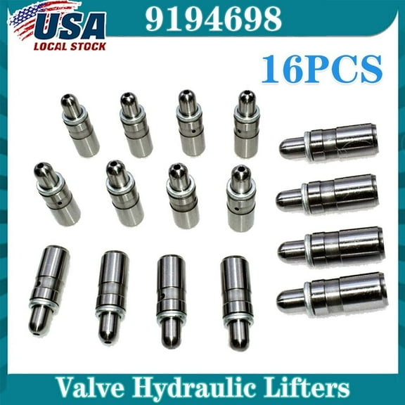 Set 16 Hydraulic Roller Lifters for Chevy 5.3 5.7 6.0 LS1 LS2 LS3 SBC LS7