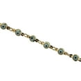 thumbnail image 2 of 18K Solid Yellow Gold Baby Blue color Evil Eye bracelet 7 inches, 2 of 3