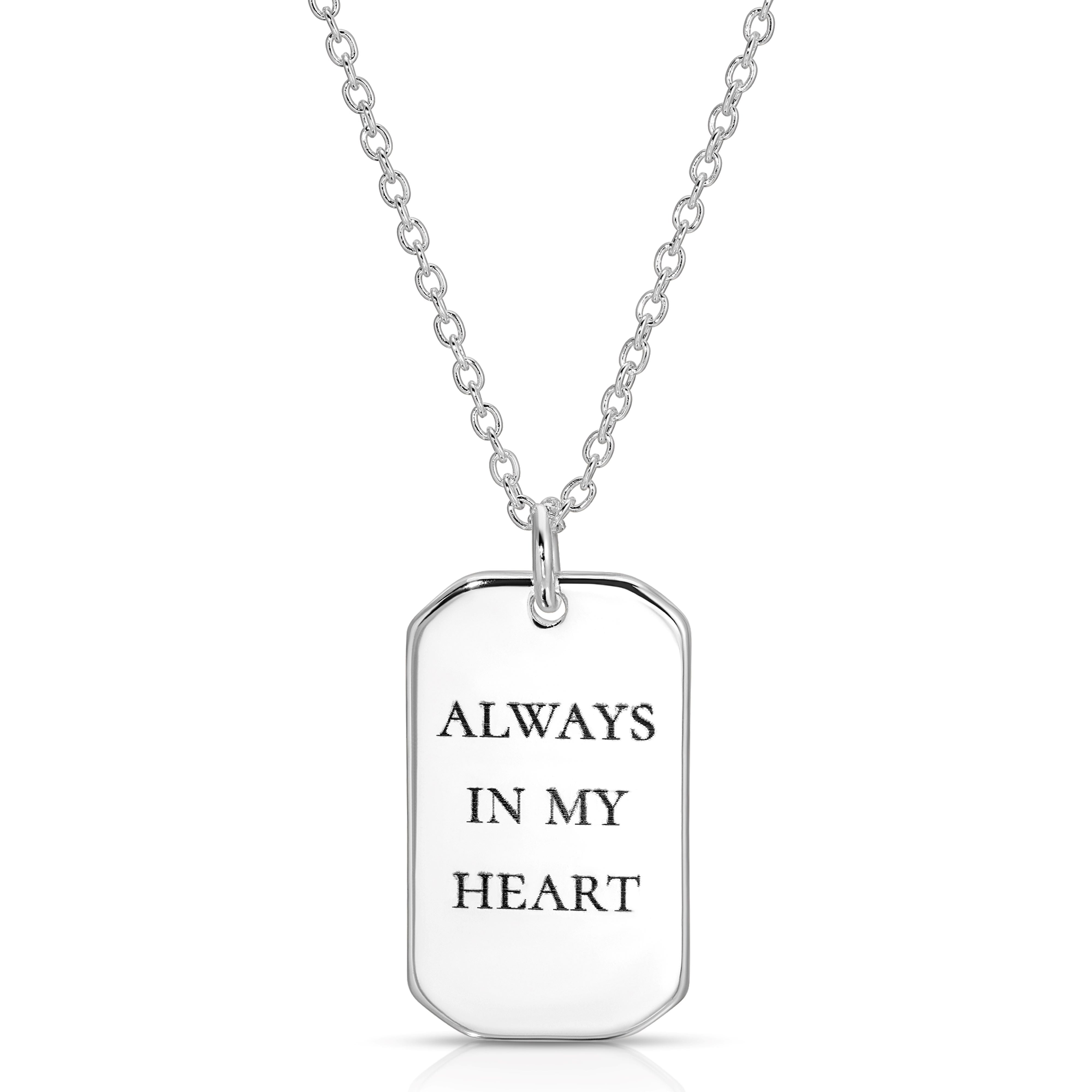 Additional Rectangle Silver Tag Charm