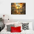 thumbnail image 5 of Nawypu  Christian Three Crosses Painting Canvas Print Wall Art Home Decor Bedroom Living Room Office Farmhouse, 5 of 5