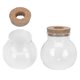 thumbnail image 1 of Jarrón de decoración para el hogar de 2 piezas, flor hidropónica con tapa de corcho de vidrio, arreglo de jarrón para el hogar, de borosilicato alto, 1 of 6