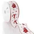 thumbnail image 2 of Ribbon Traditions Red Glitter Reindeer Wired Ribbon 2 1/2" by 25 Yards, 2 of 5