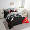 thumbnail image 3 of Manfei Cartoon Gamepad Twin Bedding Sets 7-Piece for Boys, Geometric Honeycomb Bedding Comforter Set, Moden Gaming Lover Reversible Sheet Sets, Super Cozy Room Decor, 3 of 7
