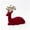 Red-D, variant on JeashCHAT Christmas Reindeer Figurines, Red Velvet Deer Statues Tabletop Ornaments, Flocked Reindeer Sculpture Christmas Decorations for Living Room Table Shelf Office Home Decor, 8.26" x 4.33"