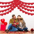 thumbnail image 6 of YujiCraft Valentine's Day Party Love Garland, 10 ft Peach Heart Banner for Wedding, Anniversary, Celebration, Home Decoration,, 6 of 7