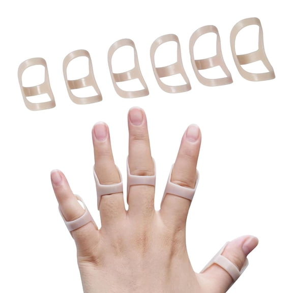 3 Pack Waterproof Oval Finger Splints, Adjustable Support Brace for Trigger Finger Mallet Finger Arthritis Pain Relief, Fits Thumb Index Middle Ring Pinky