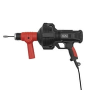 XtremepowerUS Auto Feed Drain Auger Snake - Handheld, 25 Ft, 3/4-2 Pipes, Red/Black
