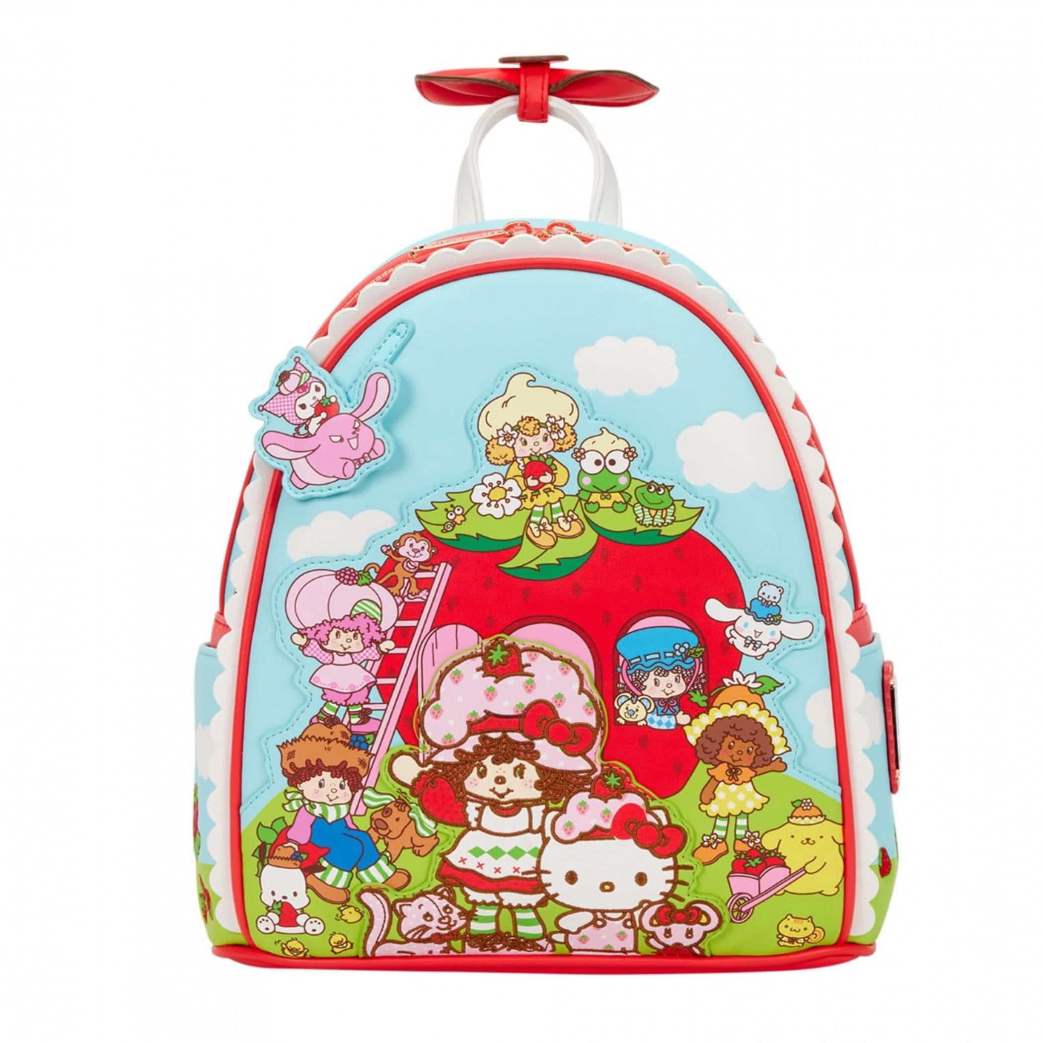 Sanrio Hello Kitty Cheetah Kids School Backpack, 16"" Large Girls Bookbag  with Heart Pocket" - Walmart.com