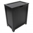 thumbnail image 1 of Redmon Country Wainscot Style Clothes Hamper, Laundry Basket with Lid, Black, 1 of 7