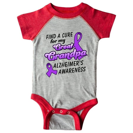

Inktastic Alzheimer s Awareness Find a Cure for my Great Grandpa Gift Baby Boy or Baby Girl Bodysuit