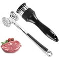 thumbnail image 1 of Martillo ablandador de carne de acero inoxidable de 2 piezas, ablandador de carne de acero inoxidable profesional, ablandador de carne de aguja, martillo para bistec, martillo para carne, martillo, 1 of 7