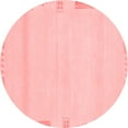 thumbnail image 1 of Ahgly Company Machine Washable Indoor Round Abstract Red Modern Area Rugs, 8' Round, 1 of 4