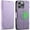 Purple, variant on for iPhone 13 Wallet Case with Card Slots, PU Leather Magnetic Back Cover with Kickstand, Magnetic Closure Full Body Protective Shockproof Flip Case for iPhone 13, Purple
