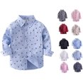 thumbnail image 6 of StylesILove Toddler Little Boy Long Sleeve Cotton Button Down Shirt (Pink, 80/1-2 Years), 6 of 6