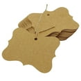 thumbnail image 3 of 100 PCS Kraft PaperÂ&nbsp;Gift TagsÂ&nbsp;Bonbonniere Wedding Favor Brown Hang Tag with Free Natural Jute Twine, 3 of 5
