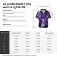 thumbnail image 5 of Gukieu Purple Pattern White Tiger Print Men's Short-sleeved Shirts, Button-down Pocket Shirts, T-shirts, Beach Vacation Travel Summer Clothing-X-Large, 5 of 5
