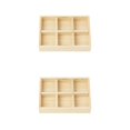 thumbnail image 4 of Thinsony Jewelry Display Tray Case Beads Holder Ladies Bangles Gemstone Stackable 6 grids 7.87x5.91x1.38 Inch 2Set, 4 of 6
