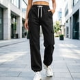 thumbnail image 6 of Lopecy-Sta Pants for Women Jogger Cargo Pants Elastic Drawstring Waist Multi Pockets Relaxed Fit Daily Wear Workout Trousers for All Seasons, 6 of 7