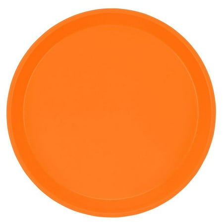 Cambro 1300222 13" Round Orange Pizzazz Customizable Fiberglass Camtray - 12/Case