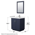 thumbnail image 6 of Wyndham Collection Miranda 30" Wood Single Bathroom Vanity in Dark Blue/Nickel, 6 of 7