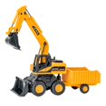 thumbnail image 4 of Camión de ingeniería para niños, juguete de simulación, vehículo de construcción, excavadoras, modelo de coche de juguete para niños de 3 años en Remolque de excavadoras, 4 of 8