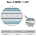 thumbnail image 6 of Fitted Tablecloth Round Abstract Hippie Tribal Style, Waterproof Vinyl, Backed, Elastic Edge for Dining or Camping, 6 of 7
