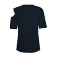 thumbnail image 5 of Womens Cold Shoulder Tops 2025 Summer Trendy Gradient/Solid Color Dressy Casual T-Shirts Crewneck Ladies Going Out Tunic Blouses, 5 of 6